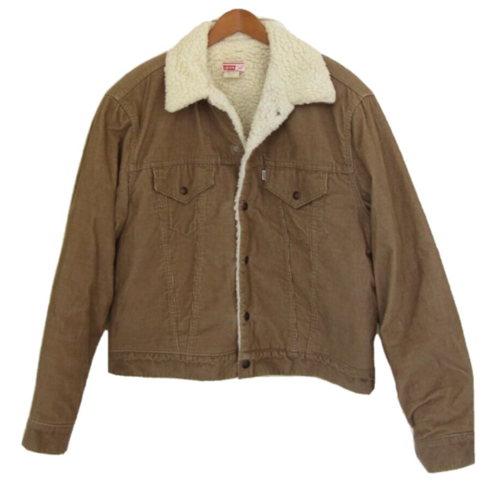 Vintage 80s Levi Strauss White Tab Corduroy Sherpa Lined Trucker Jacket …